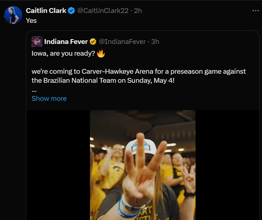 Caitlin Clark's twitter