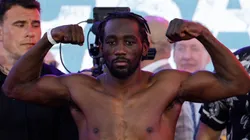 Terence Crawford poses after their official weigh-in at LA Live on August 2, 2024 in Los Angeles, California.