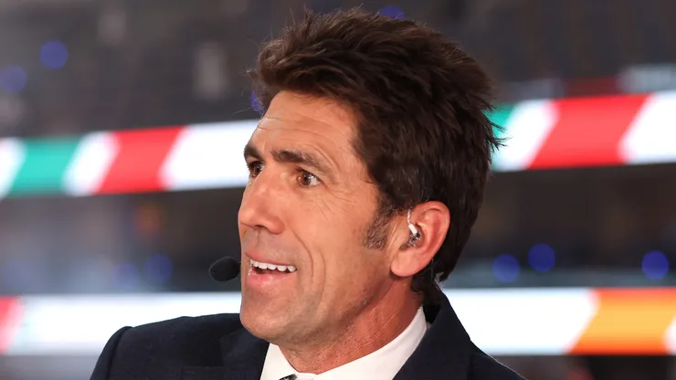 ESPN commentator Bob Myers reports before Game Three of the 2024 NBA Finals between the Boston Celtics and the Dallas Mavericks