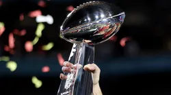 Kansas City Chiefs CEO Clark Hunt celebrates with the the Vince Lombardi Trophy after defeating the Philadelphia Eagles 38-35 in Super Bowl LVII at State Farm Stadium on February 12, 2023 in Glendale, Arizona.
