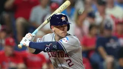Alex Bregman #2 of the Houston Astros bats against the Philadelphia Phillies in the fifth inning at Citizens Bank Park on August 27, 2024 in Philadelphia, Pennsylvania.