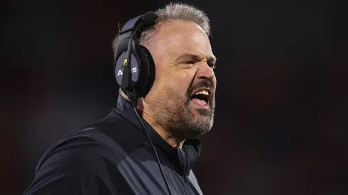 Head coach Matt Rhule of the Nebraska Cornhuskers reacts against the Illinois Fighting Illini during the second half at Memorial Stadium on October 06, 2023 in Champaign, Illinois.