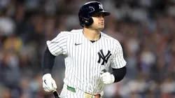Jasson Domínguez #89 of the New York Yankees in action against the Baltimore Orioles at Yankee Stadium on September 25, 2024 in the Bronx borough of New York City.