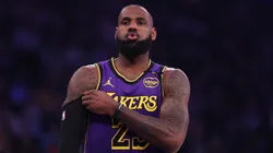 LeBron James #23 of the Los Angeles Lakers