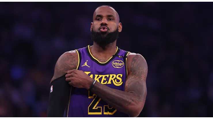 LeBron James #23 of the Los Angeles Lakers