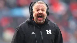 Head coach Matt Rhule of the Nebraska Cornhuskers reacts during the second quarter of the Bad Boy Mowers Pinstripe Bowl against the Boston College Eagles at Yankee Stadium on December 28, 2024 in New York City.