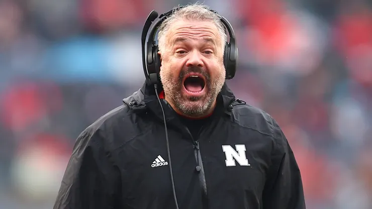 Head coach Matt Rhule of the Nebraska Cornhuskers reacts during the second quarter of the Bad Boy Mowers Pinstripe Bowl against the Boston College Eagles at Yankee Stadium on December 28, 2024 in New York City.