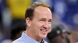 Former NFL player Peyton Manning looks on prior to a game between the Miami Dolphins and the Indianapolis Colts at Lucas Oil Stadium on October 20, 2024 in Indianapolis, Indiana.
