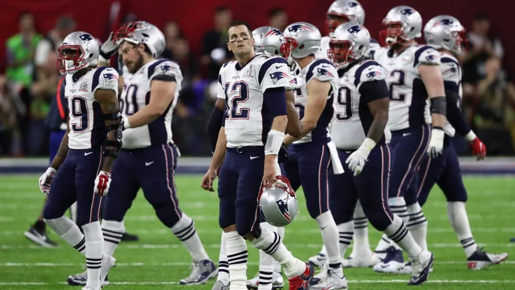 Tom Brady of the New England Patriots in the second quarter against the Atlanta Falcons during Super Bowl 51. (Elsa/Getty Images)