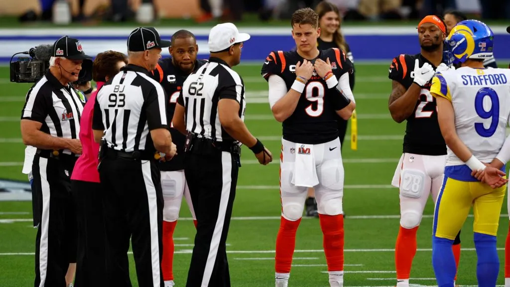 Coin toss in Bengals vs Rams