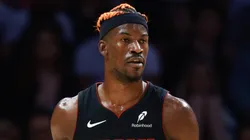 Jimmy Butler #22 of the Miami Heat controls the ball against the Oklahoma City Thunder during the first half at Kaseya Center on December 20, 2024 in Miami, Florida.
