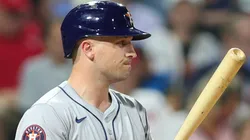 Alex Bregman #2 of the Houston Astros bats against the Philadelphia Phillies in the fifth inning at Citizens Bank Park on August 27, 2024 in Philadelphia, Pennsylvania.