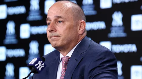 New York Yankees General Manager Brian Cashman speaks.