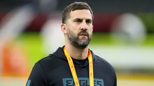 Head coach Nick Sirianni of the Philadelphia Eagles looks on before Super Bowl LIX against the Kansas City Chiefs at Caesars Superdome on February 09, 2025 in New Orleans, Louisiana.