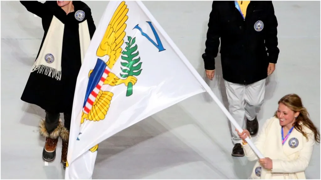 Olympic team carries US Virgin Islands’ flag – Quinn Rooney/Getty Images