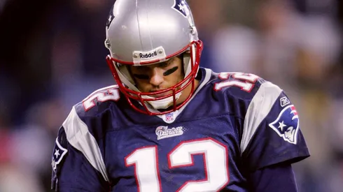 Quarterback Tom Brady #12 of the New England Patriots walks dejected off the field late in the fourth quarter of their 40-21 loss to the Indianapolis Colts at Gillette Stadium on November 7, 2005 in Foxboro, Massachusetts.
