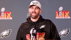 Head coach Nick Sirianni of the Philadelphia Eagles answers questions during the team's Wednesday media availability ahead of Super Bowl LIX at the Hilton New Orleans Riverside Hotel on February 5, 2025 in New Orleans, Louisiana. The Eagles face the Kansas City Chiefs this Sunday in the Caesars Superdome.