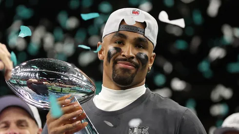 Jalen Hurts of the Eagles after winning the Super Bowl LIX