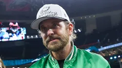 Actor Bradley Cooper walks across the field after the Philadelphia Eagles beat the Kansas City Chiefs 40-22 to win Super Bowl LIX at Caesars Superdome on February 09, 2025 in New Orleans, Louisiana.