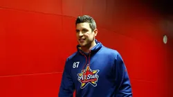Sidney Crosby of the Pittsburgh Penguins arrives for the 2024 NHL All-Star Game on February 03, 2024 in Toronto, Ontario, Canada.