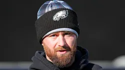 Jake Elliott #4 of the Philadelphia Eagles looks on prior to a game against the New York Giants at Lincoln Financial Field on January 05, 2025 in Philadelphia, Pennsylvania.