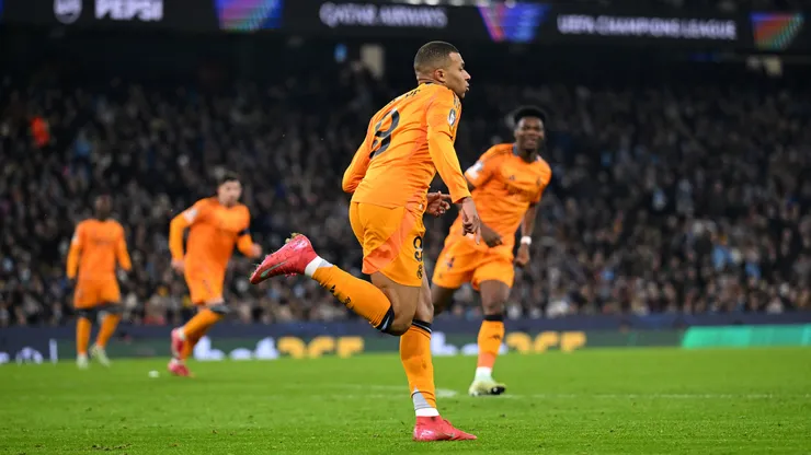 Kylian Mbappe scores the equalizer for Real Madrid vs Manchester City