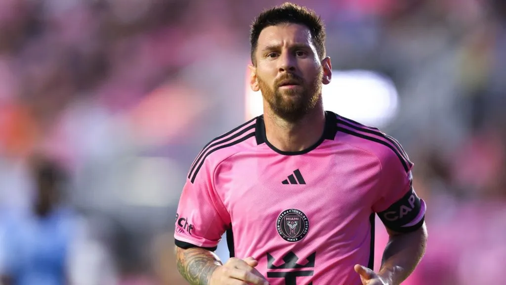 Lionel Messi #10 of Inter Miami looks on against Atlanta United during the first half of the game at Chase Stadium on May 29, 2024. (Source: Megan Briggs/Getty Images)