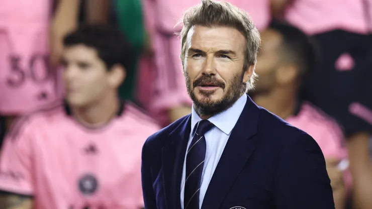 David Beckham speaks following a game between the Inter Miami and the New England Revolution at Chase Stadium on October 19, 2024.