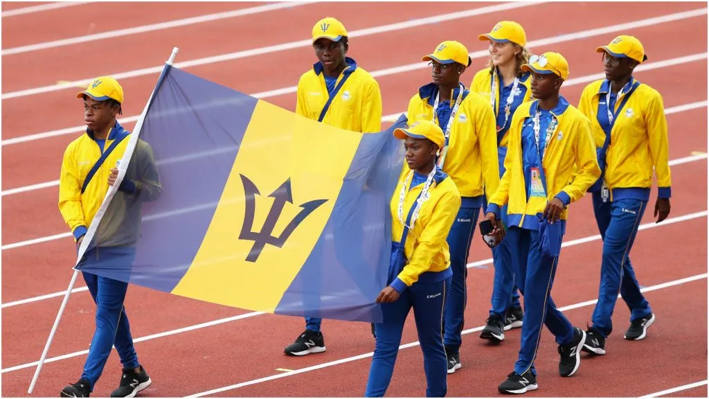 Youths with Barbados flag – Matt McNulty/Getty Images