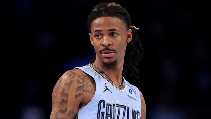 Ja Morant #12 of the Memphis Grizzlies during a game.