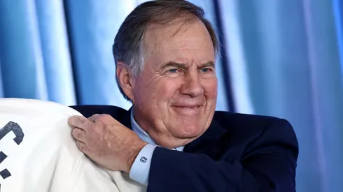 Head Coach Bill Belichick of the North Carolina Tar Heels poses during a press conference on December 12, 2024 in Chapel Hill, North Carolina.