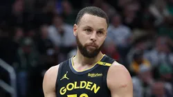 Stephen Curry #30 of the Golden State Warriors walks backcourt during a game against the Milwaukee Bucks