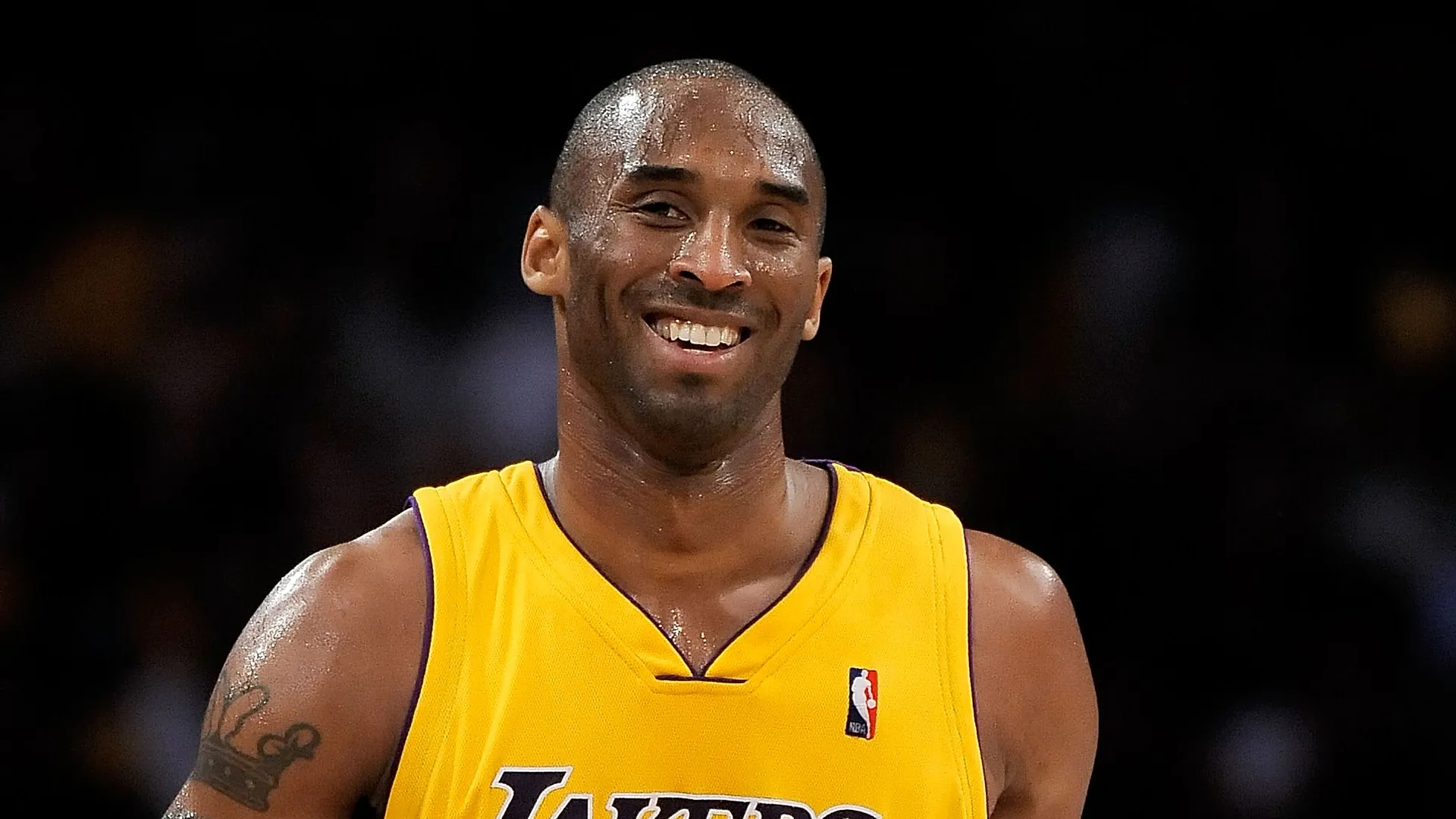 Kobe Bryant smiling