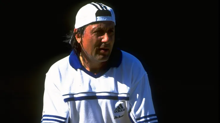Ille Nastase of Romania in action during day eleven of the Wimbledon Championships Tournament.