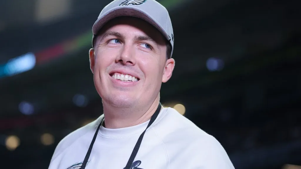 Kellen Moore, who used to be the offensive coordinator for the Philadelphia Eagles, watches during the opening night of Super Bowl LIX at Caesars Superdome on February 03, 2025. (Source: Jonathan Bachman/Getty Images)