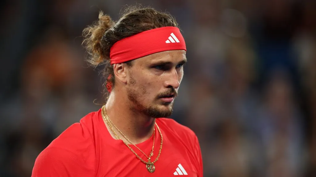 Alexander Zverev of Germany reacts in the Men’s Singles Final against Jannik Sinner during the 2025 Australian Open.