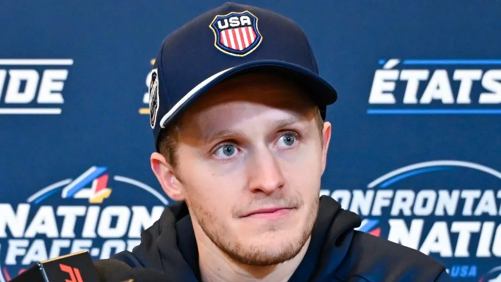 Jake Guentzel #59 of the United States