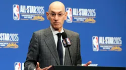 NBA Commissioner Adam Silver speaks to media at a press conference during 2025 NBA All-Star Weekend at Chase Center on February 15, 2025 in San Francisco, California.