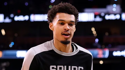 Victor Wembanyama #1 of the San Antonio Spurs