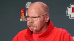 Head coach of the Kansas City Chiefs Andy Reid speaks to the media at the New Orleans Marriott on February 04, 2025 in New Orleans, Louisiana.