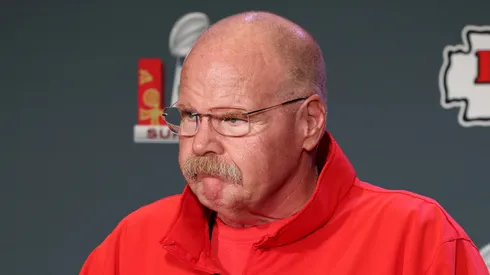 Head coach of the Kansas City Chiefs Andy Reid speaks to the media at the New Orleans Marriott on February 04, 2025 in New Orleans, Louisiana.