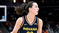 Indiana Fever star Caitlin Clark handles the ball against the Washington Mystics