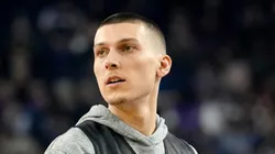 Tyler Herro #14 of the Miami Heat and Kenny's Young Stars warms up during 2025 NBA All-Star