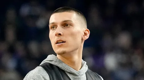 Tyler Herro #14 of the Miami Heat and Kenny's Young Stars warms up during 2025 NBA All-Star