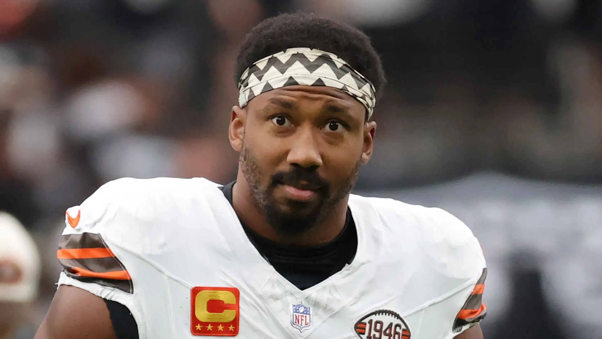 Myles Garrett, star defensive end for the Cleveland Browns