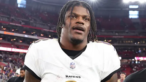 Lamar Jackson #8 of the Baltimore Ravens.