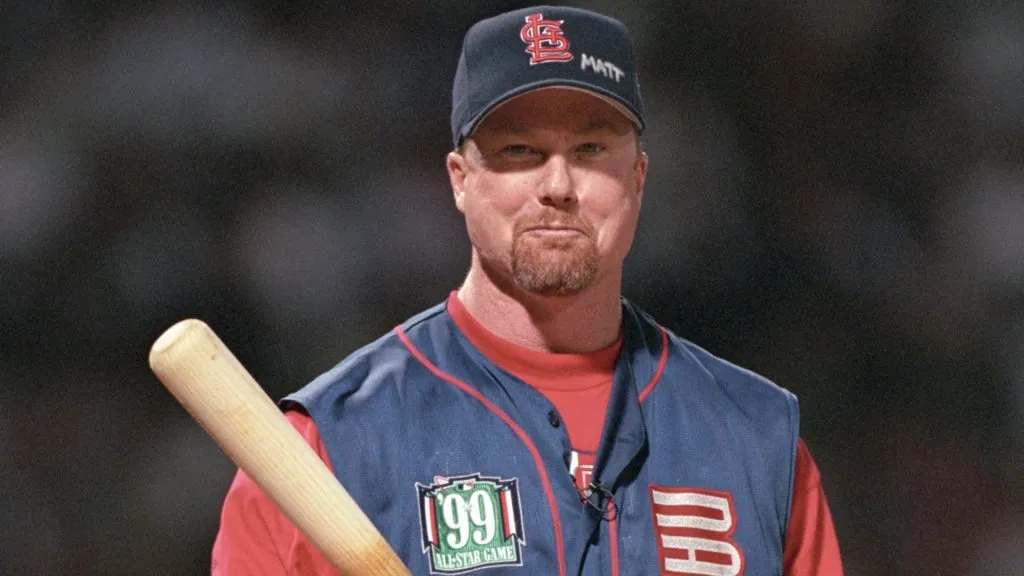 Mark McGwire during his time with the Cardinals