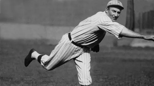 Pitcher Joe Oeschger on May 1, 1920.