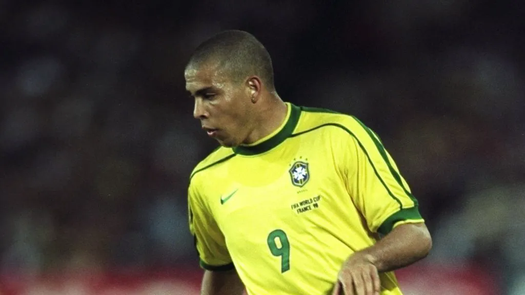 Ronaldo of Brazil on the ball during the World Cup group A game against Morocco