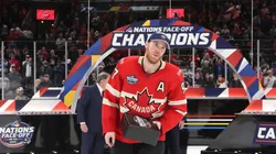 Connor McDavid #97 of Team Canada celebrates after being named player of the game against Team United States after the NHL 4 Nations Face-Off Championship Game at TD Garden on February 20, 2025 in Boston, Massachusetts.